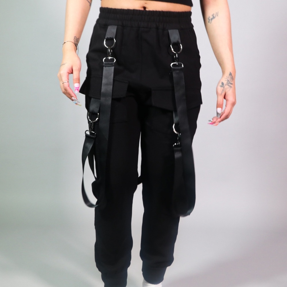 LF Carmar Black Harness Joggers Sweatpants